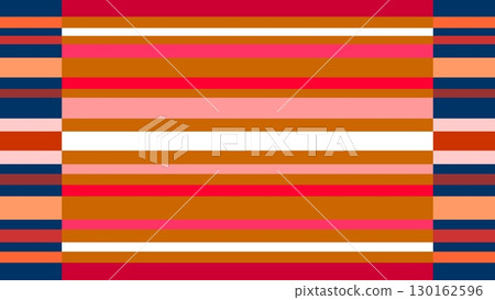 邊框圖案、秋天的顏色、陶土、橘色、海軍藍 130162596