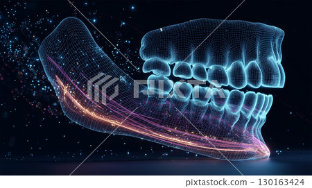 Holographic dentition and inflammation heat map visualization 130163424