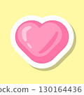 Fancy Heart Label Pink 130164436