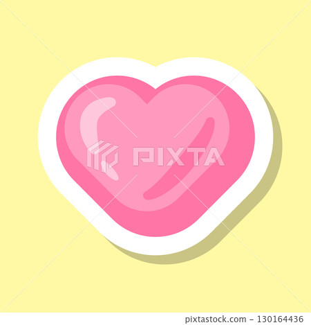 Fancy Heart Label Pink 130164436