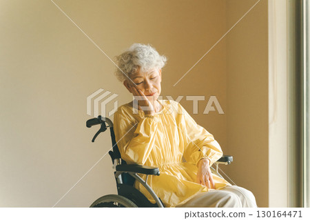Senior woman's illness 130164471