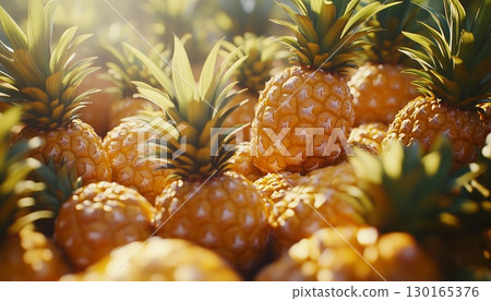 Pineapple pattern fruit texture vitamin healthy food background 130165376