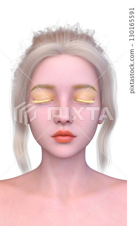 女人的臉的特寫 130165591