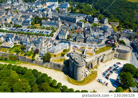 Aerial view of french city Dinan 130166326