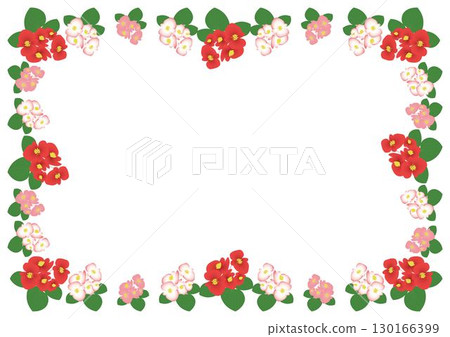 Begonia red frame 130166399