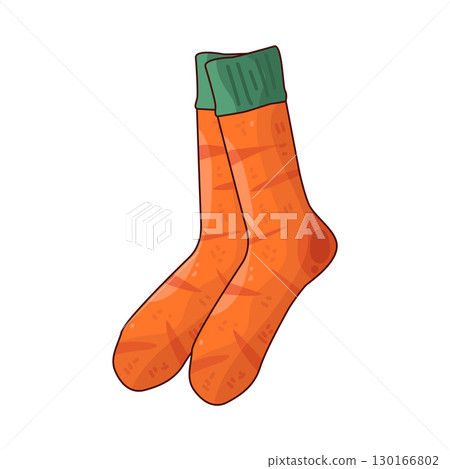 illustration of carrot socks 130166802