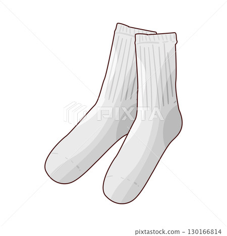illustration of white socks 130166814