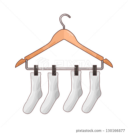illustration of Socks Hanging On Hanger illustration of Socks Hanging On Hanger 130166877