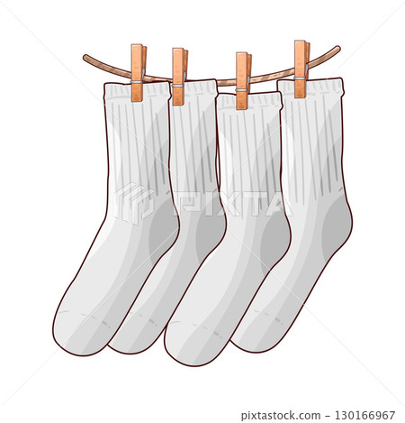illustration of Socks Hanging On Rope illustration of Socks Hanging On Rope 130166967