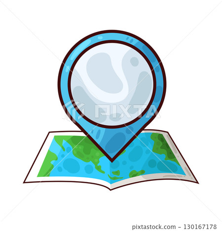 illustration of map with location pin illustration of map with location pin 130167178