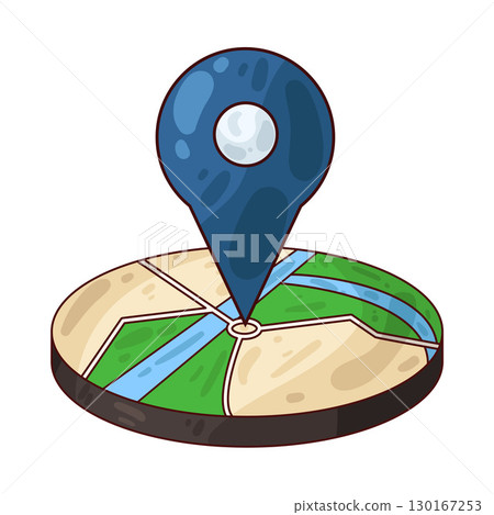illustration of map pin 130167253