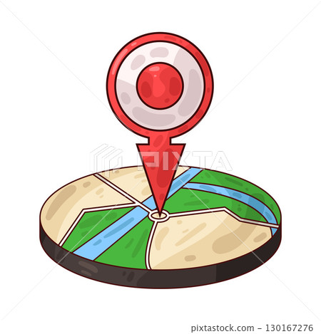 illustration of map pin illustration of map pin 130167276