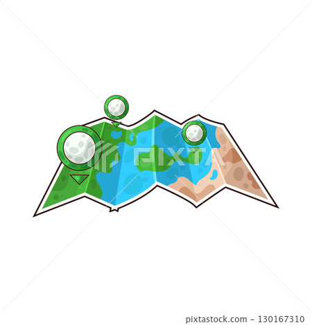 illustration of map with location pins illustration of map with location pins 130167310