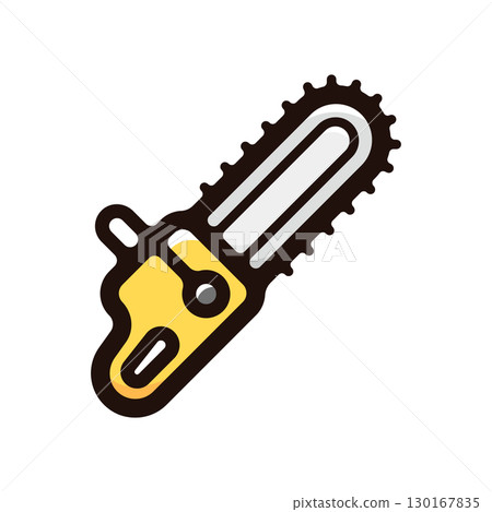 Chainsaw illustration icon (tool, tool, tool material) 130167835