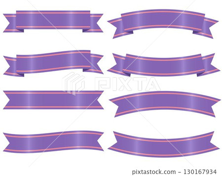 Various ribbon set purple red Various ribbon set purple red 130167934
