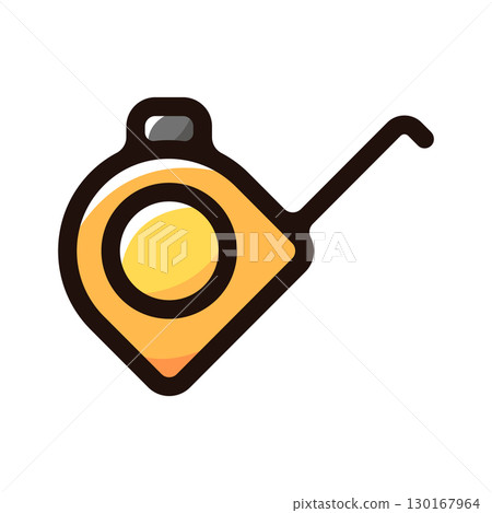 Convex, tape measure, measure illustration icon (tool, tool, tool material) 130167964