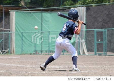 Little league baseball players practicing Little league baseball players practicing 130168194