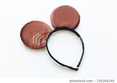 brown ear's mouse headband isolated on white background 130168248