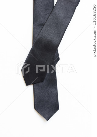 black necktie isolated on white background, father day concept and business style black necktie isolated on white background, father day concept and business style 130168250