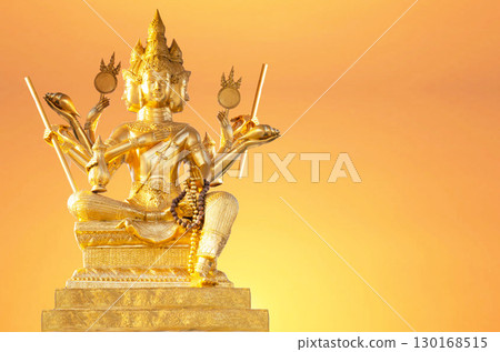 Brahma God creator The destiny of all things Isolated from the white background Brahma God creator The destiny of all things Isolated from the white background 130168515