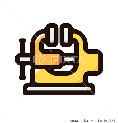 Bench vise, vise, vise illustration icon (tools, tools, tool material) 130169171