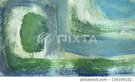 Hand-drawn abstract painting, geometric background, analog illustration with brushstrokes, texture of brush on paper Hand-drawn abstract painting, geometric background, analog illustration with brushstrokes, texture of brush on paper 130169182