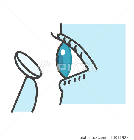 用指尖握住隱形眼鏡的插圖 用指尖握住隱形眼鏡的插圖 130169283