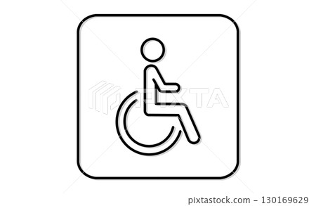 輪椅圖標 輪椅圖標 130169629