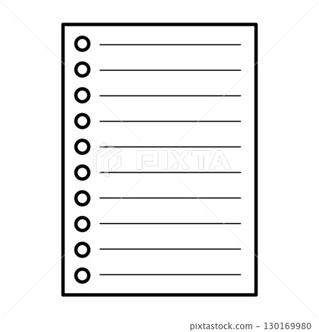 穿孔便箋紙插圖 130169980