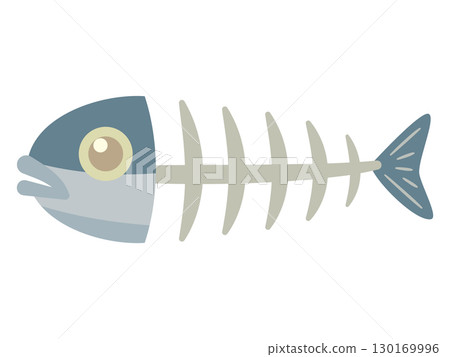 Illustration of fish bones 130169996