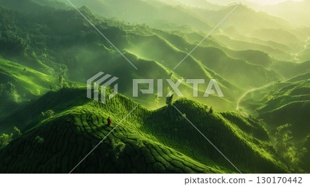 Serene Green Tea Hills 130170442