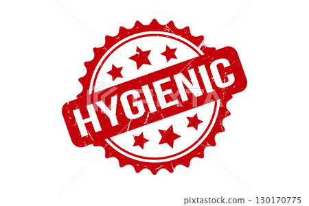 Hygienic rubber grunge stamp seal vector 130170775