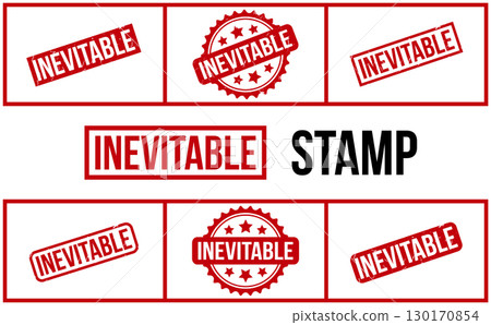 Inevitable Rubber Stamp Set Vector Inevitable Rubber Stamp Set Vector 130170854