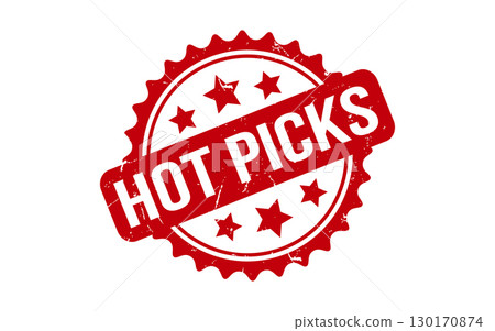 Hot Picks rubber grunge stamp seal vector 130170874