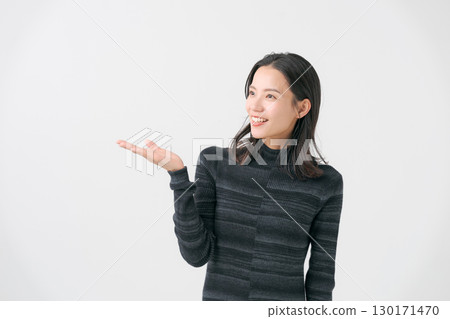 A woman giving a tour A woman giving a tour 130171470