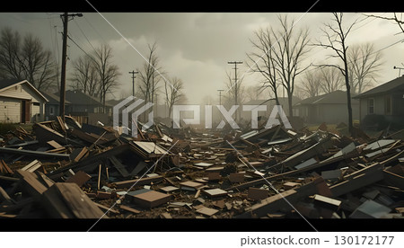 Street of Shattered Dreams: Post-Disaster Neighborhood 130172177