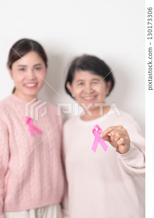 Couple woman with pink Ribbon for Pink October Breast Cancer Awareness month, May Women Health, November Birth Parents Adoption, women rights, Empowerment, March International Women day and Cancer day Couple woman with pink Ribbon for Pink October Breast Cancer Awareness month, May Women Health, November Birth Parents Adoption, women rights, Empowerment, March International Women day and Cancer day 130173306
