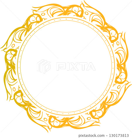 Tribal style gold luxurious antique vintage frame decorative material Tribal style gold luxurious antique vintage frame decorative material 130173813