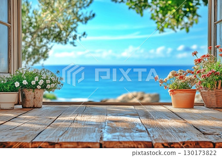 從度假村露台欣賞海景 從度假村露台欣賞海景 130173822