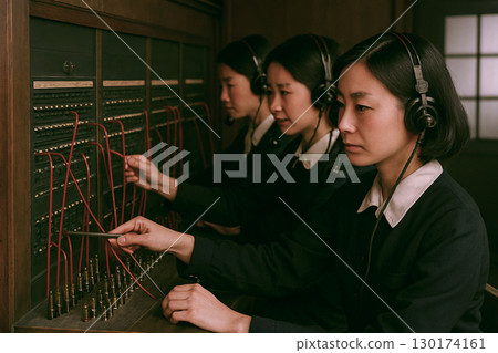 昭和時代的場景：電話接線生 130174161