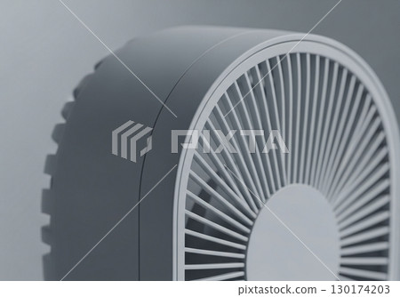 Closeup of Modern Gray Fan Blades Closeup of Modern Gray Fan Blades 130174203