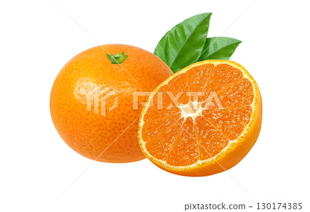 Mandarin orange illustration realistic white background Mandarin orange illustration realistic white background 130174385