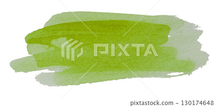 green watercolor background. Artistic hand paint. Isolated on transparent background. 130174648