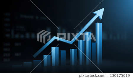Financial Growth, Business Success Bar Chart 130175019