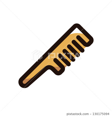 梳子、髮梳插圖圖示（護髮、美容、化妝品材料） 130175094