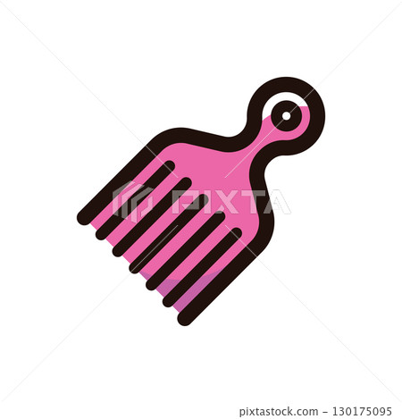 Comb, hair comb illustration icon (hair care, grooming, cosmetics material) Comb, hair comb illustration icon (hair care, grooming, cosmetics material) 130175095