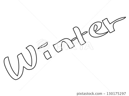 Handwritten "Winter" letters (outline) Handwritten "Winter" letters (outline) 130175297
