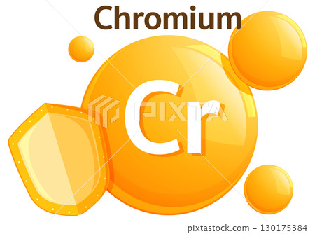 Chromium Vitamin Icon in Modern Vector Style Chromium Vitamin Icon in Modern Vector Style 130175384