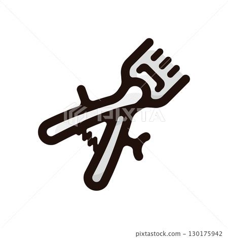 剪刀，古董剪刀插圖圖示（造型，理髮店，理髮店材料） 130175942