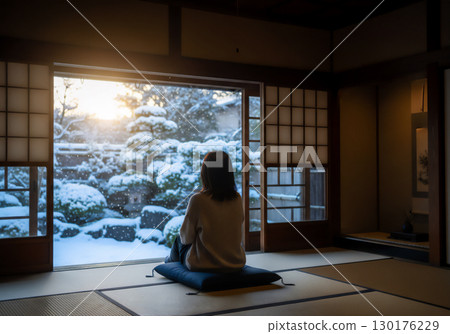 雪景與日本的生活方式 130176229